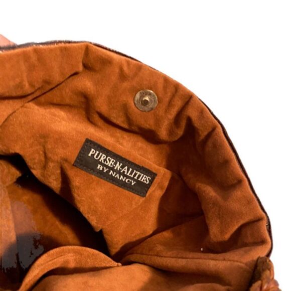 Purse-N-Alites by Nancy Brown Vegan bag with fringes - Picture 3 of 5